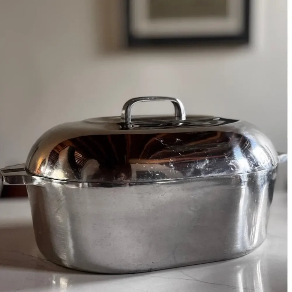 Vintage Magnalite GHC 13 QT Roaster 19 9/16 x 18 5/8 Cast Aluminum Turkey Pan US